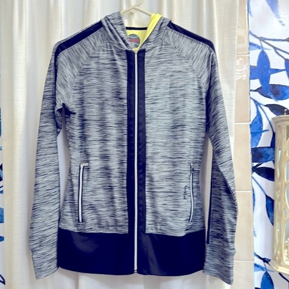 Women’s Bolle Black & White Polyester & Spandex Hooded Full Zip Jacket Size S - Picture 1 of 9
